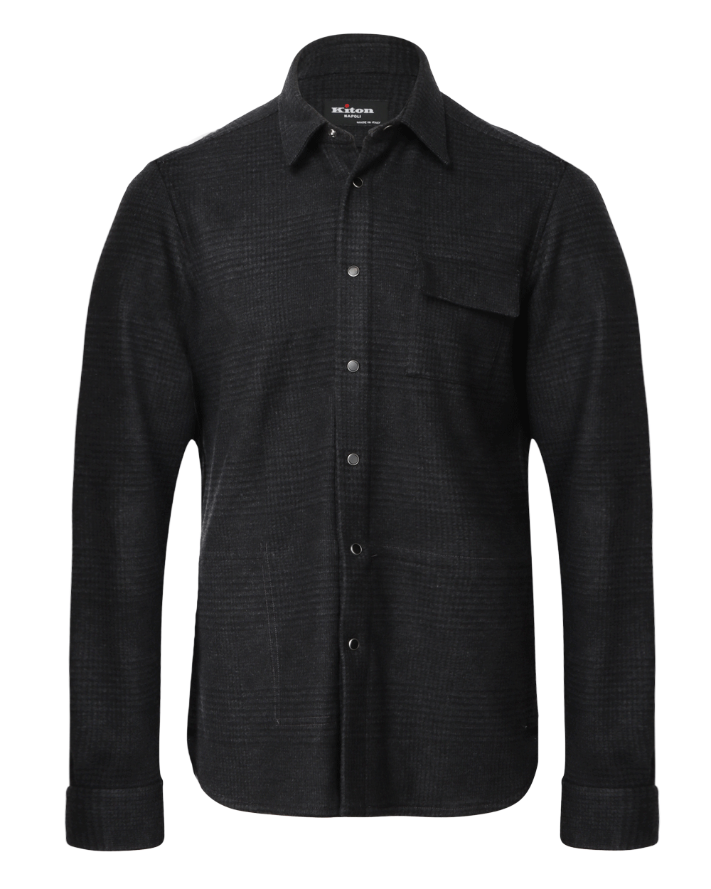 Dark Charcoal Glen Plaid Overshirt