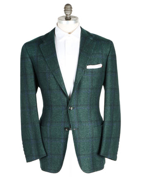 Dark Green Windowpane Sportcoat