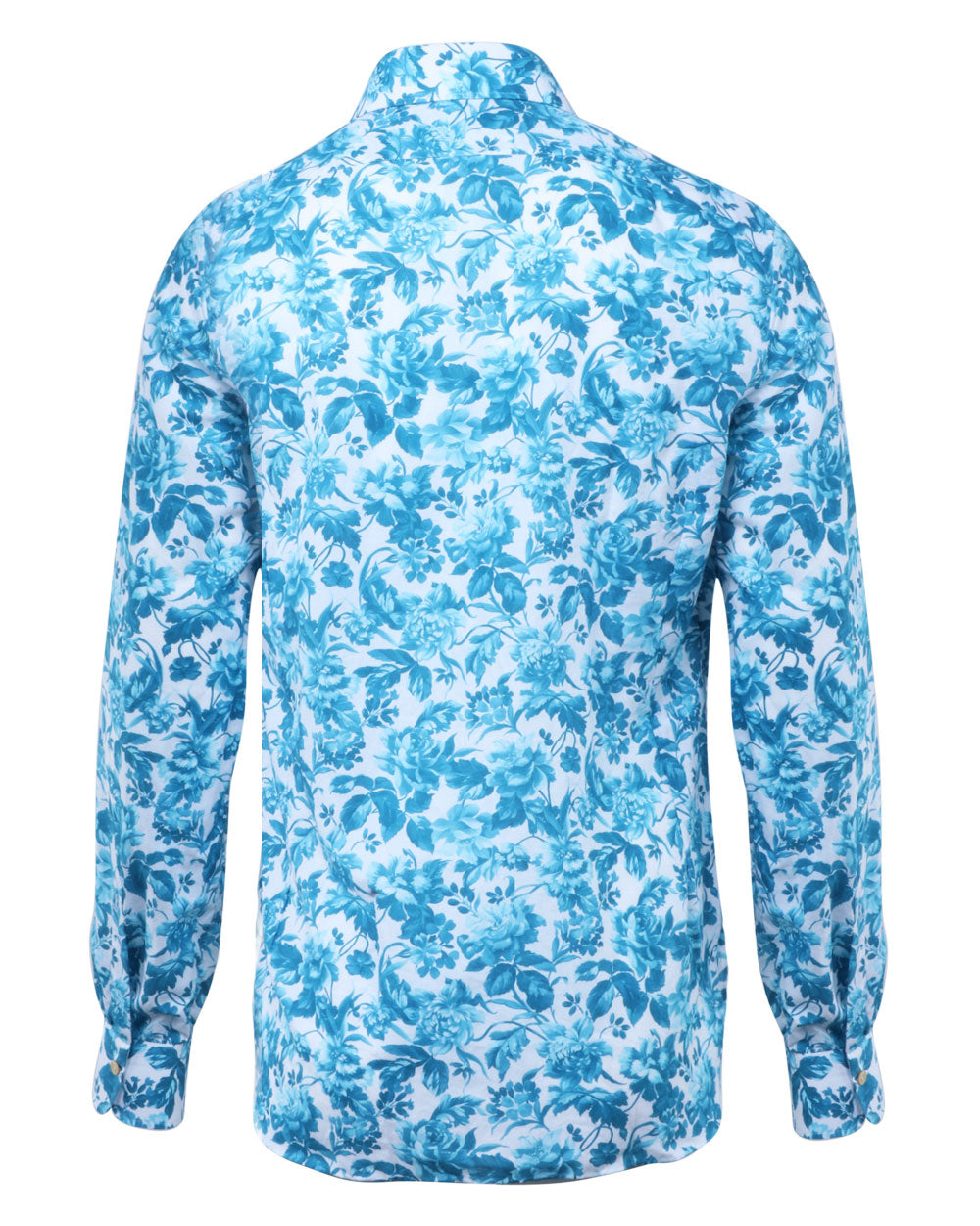 Turquoise Floral Print Sportshirt