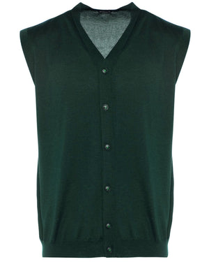 Forest Green Full Button Vest