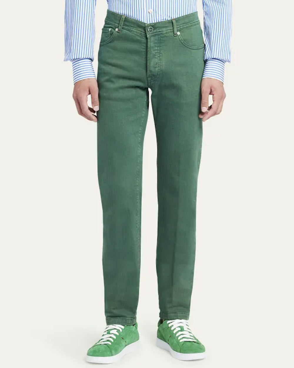 Green 5 Pocket Pant