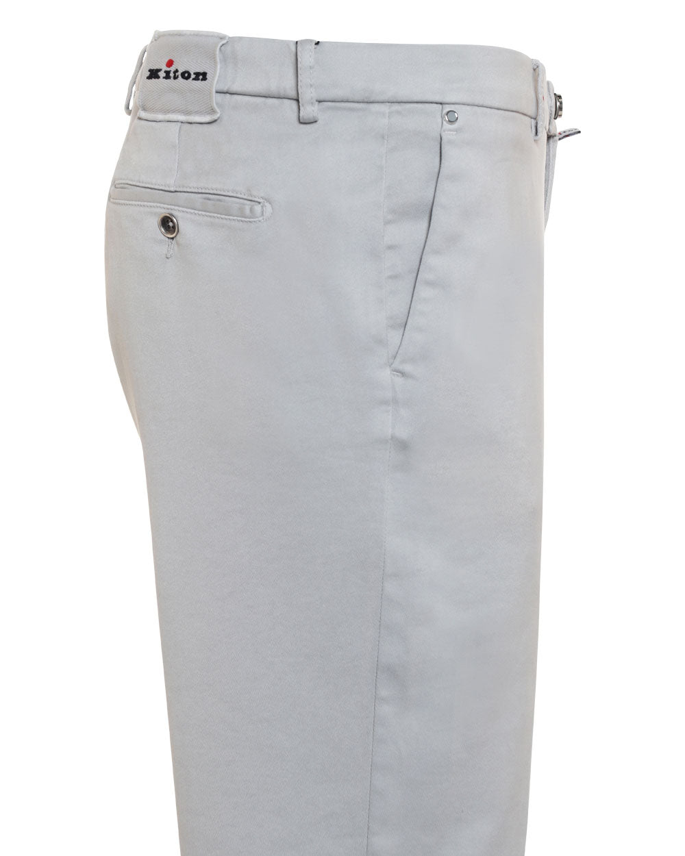 Grey Cotton Blend Elastic Casual Pant