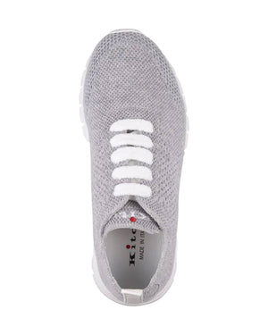 Knit Low Top Sneaker in Light Grey