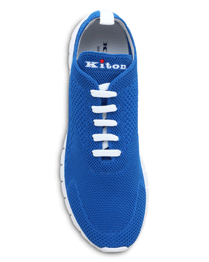 Knit Low Top Sneaker in Blue