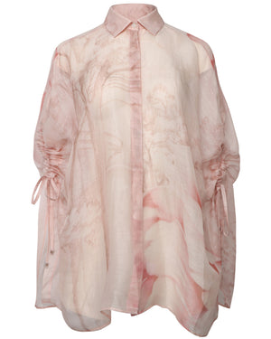 Light Pink Oversized Dolman Blouse