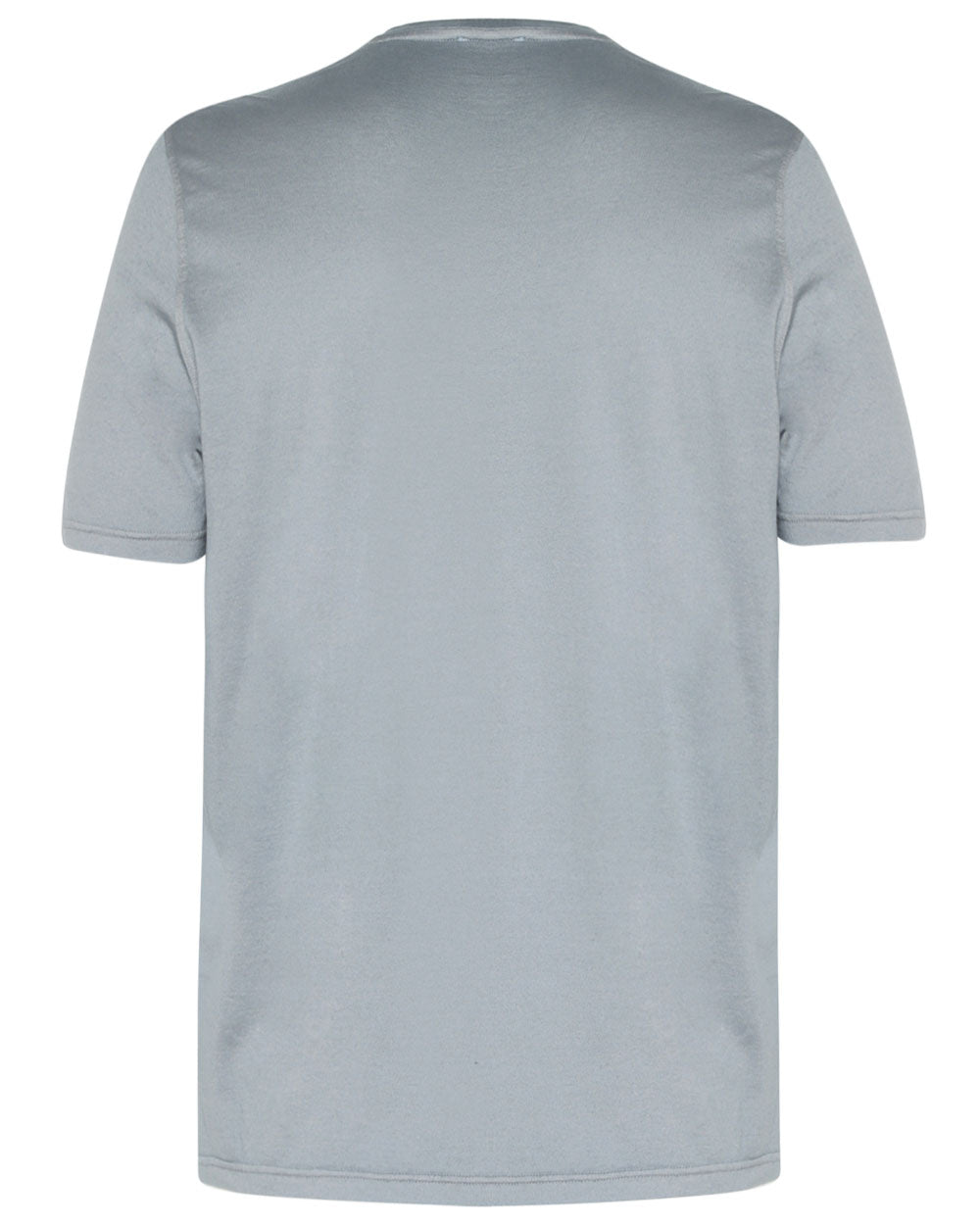 Medium Grey Blue Cotton Blend Short Sleeve T-Shirt