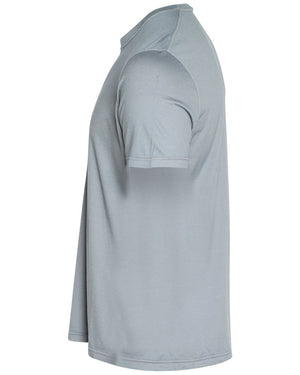 Medium Grey Blue Cotton Blend Short Sleeve T-Shirt