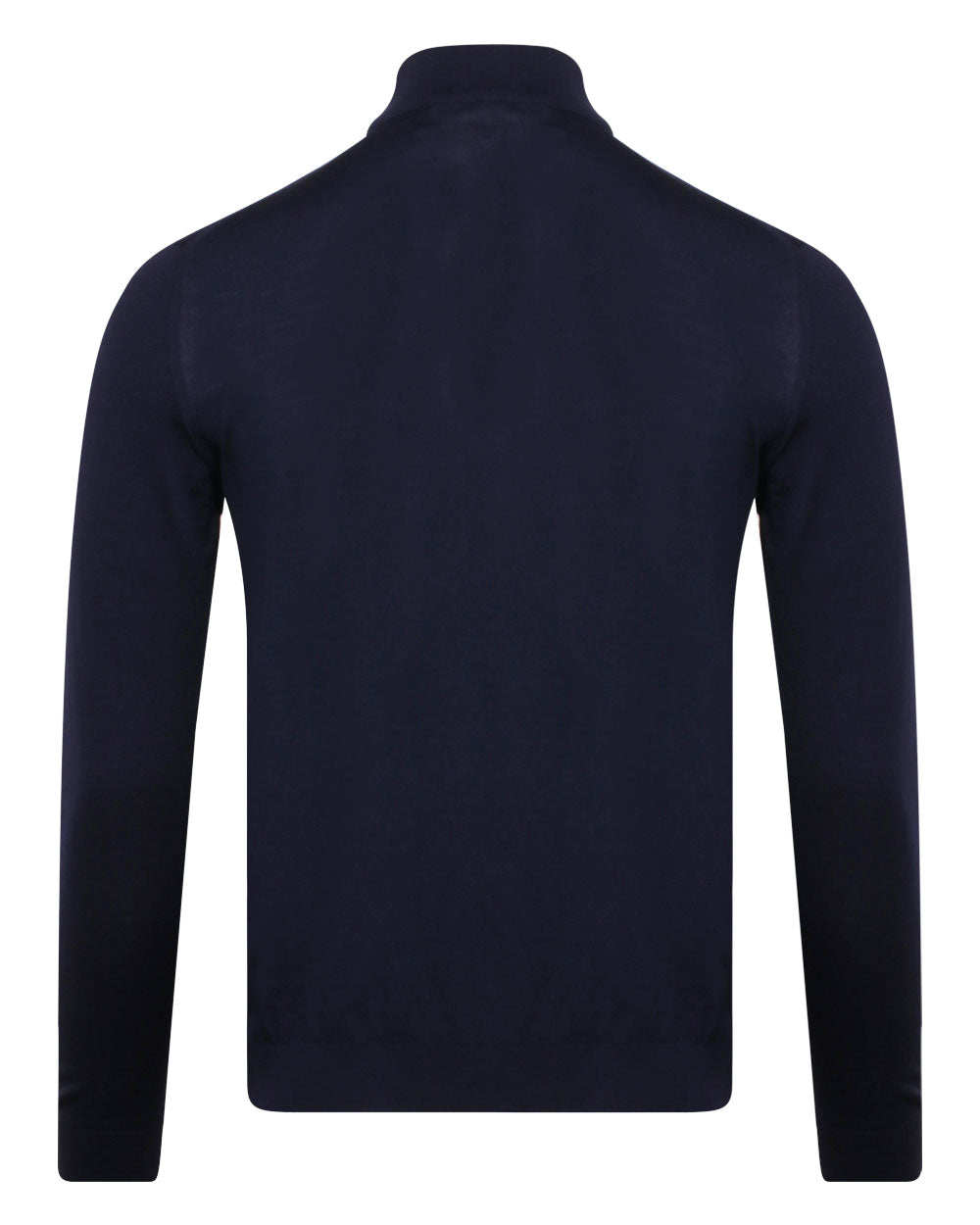 Navy Mock Neck Knit Sweater