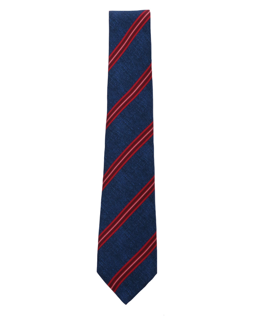 Navy and Red Dual Striped Tie