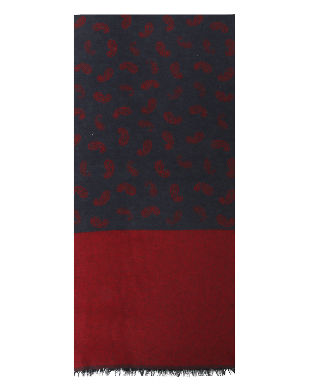 Navy and Red Paisley Scarf