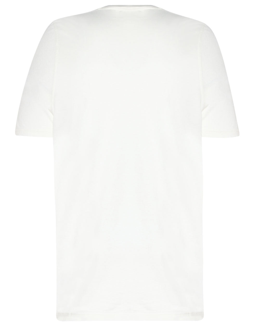 Off White Cotton Blend Short Sleeve T-Shirt