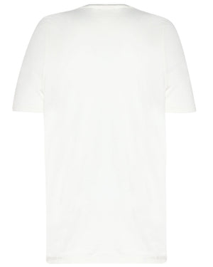 Off White Cotton Blend Short Sleeve T-Shirt