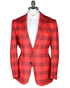 Red and Black Glen Plaid Sportcoat