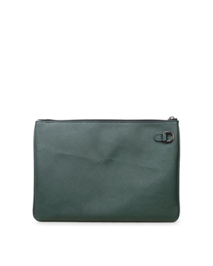 Saffiano Leather Travel Accessories Case in Forrest