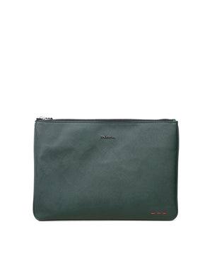 Saffiano Leather Travel Accessories Case in Forrest