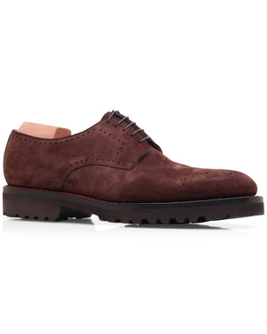 Suede Casual Laceup in Brown