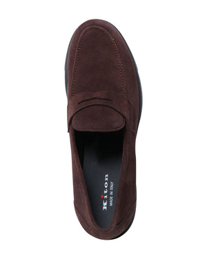 Suede Casual Loafer in Dark Chocolate