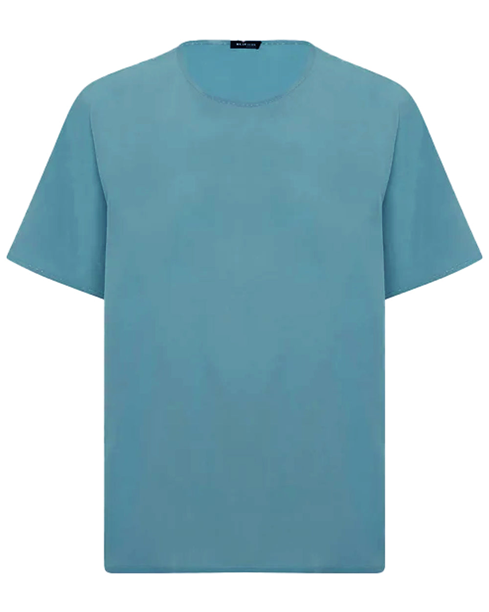Turquoise Short Sleeve Silk Shirt