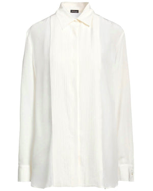 White Pintuck Blouse