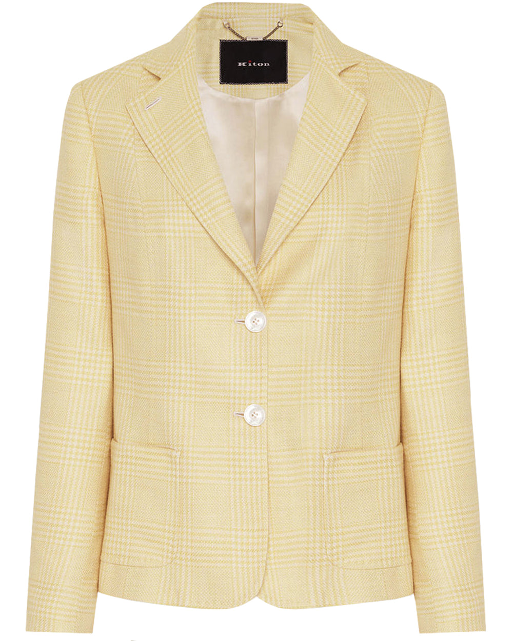 Yellow Glen Plaid Single Breasted Blazer