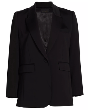 Black Luxe Stretch Viscose Jacket