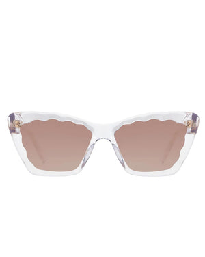 Brigitte Sunglasses in Crystal Mirrored