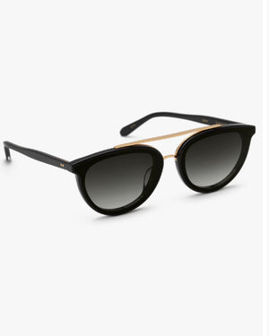 Clio Nylon Sunglasses in Black Shadow