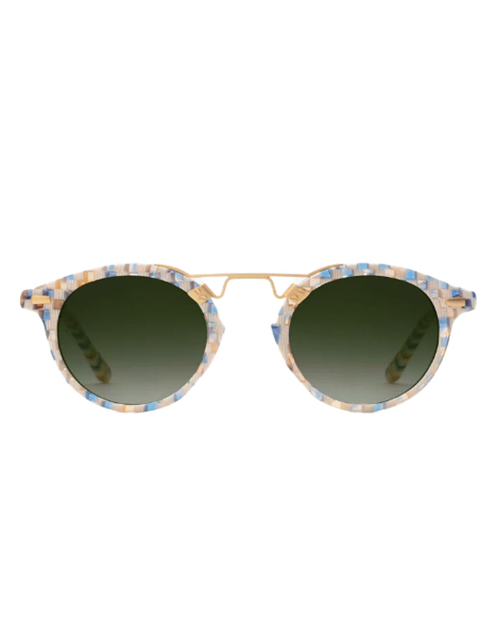 St. Louis Sunglasses in Pincheck 18K