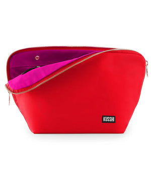 Large Vacationer Makeup Bag  in Red and Pink