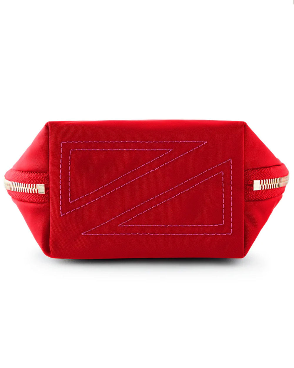 Small Everyday Makeup Bag in Red and Pink