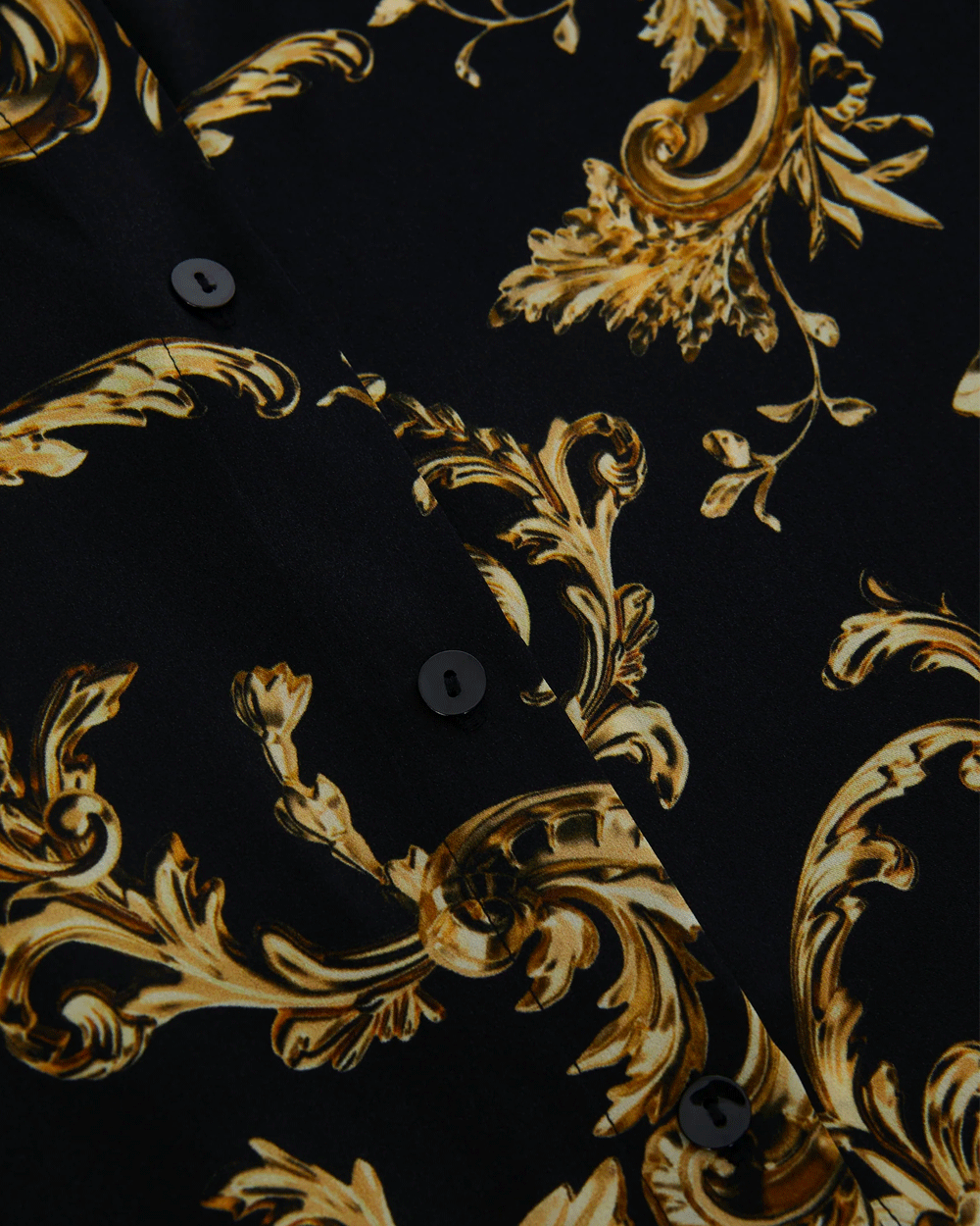 Black & Gold Barocco Swirl Tyler Blouse