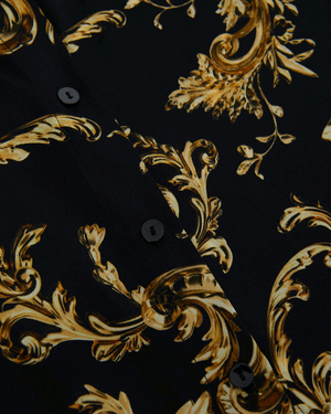 Black & Gold Barocco Swirl Tyler Blouse