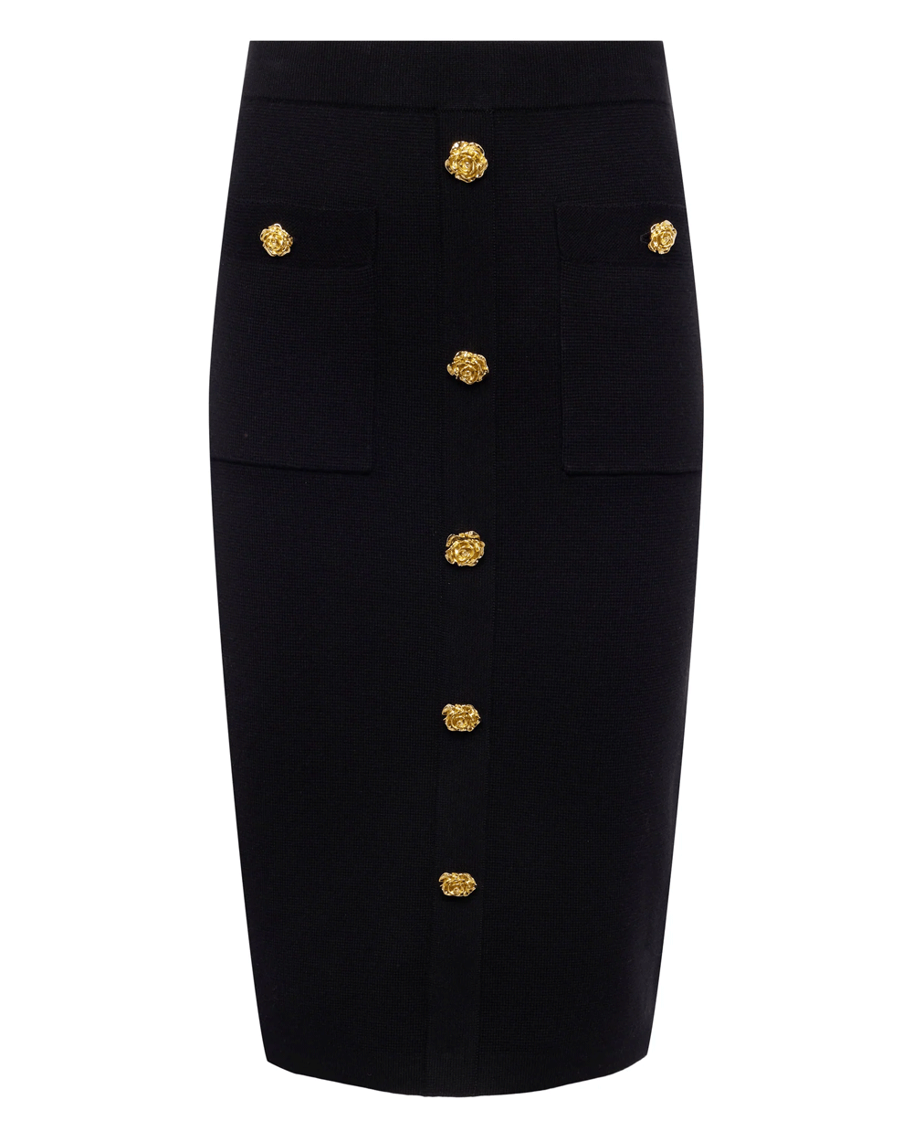 Black Gold Rose Amira Knit Skirt