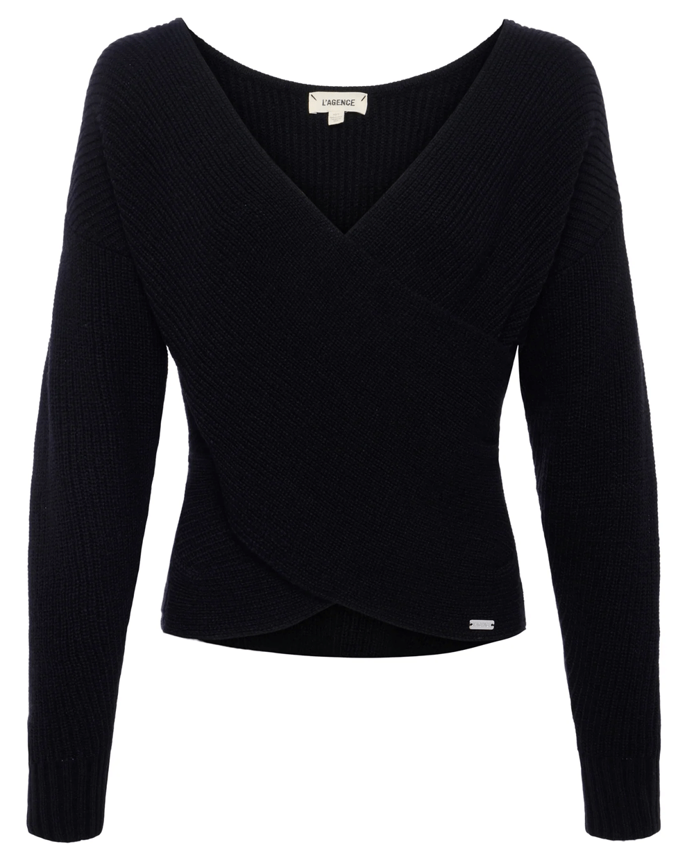 Black Antonella Crossover Sweater