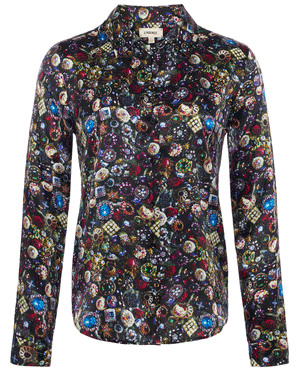 Black Multi Vintage Jewels Tyler Blouse