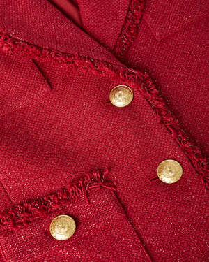 Garnet Red Copper Sylvia Collared Jacket