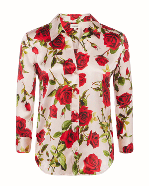 Sand and Red Rose Dani Blouse