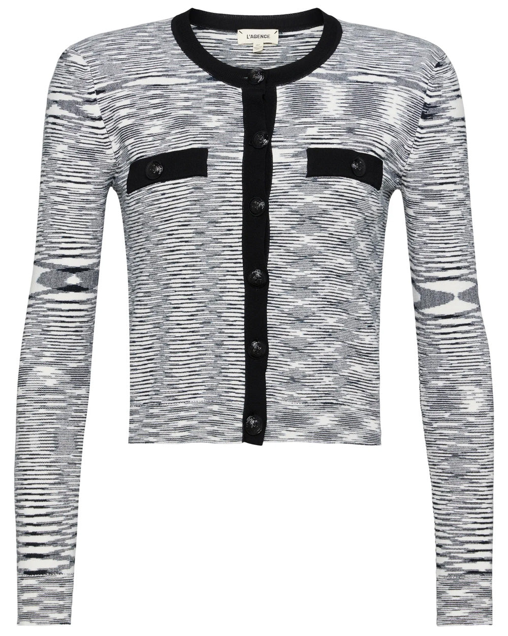 Black and White Space Dye Toulouse Cardigan
