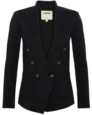 Black Gunmetal Knit Kenzie Blazer