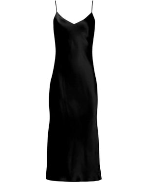 Black Seridie Midi Slip Dress