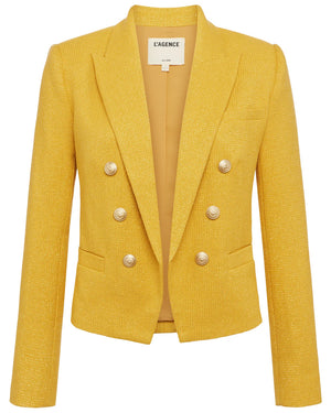 Citrine Double Breasted Cropped Brooke Blazer