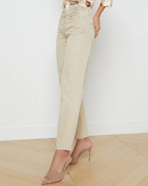 Milana Low Rise Stovepipe Jean in Sand Dune