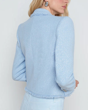 Pale Blue Sylvia Collared Jacket