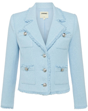 Pale Blue Sylvia Collared Jacket