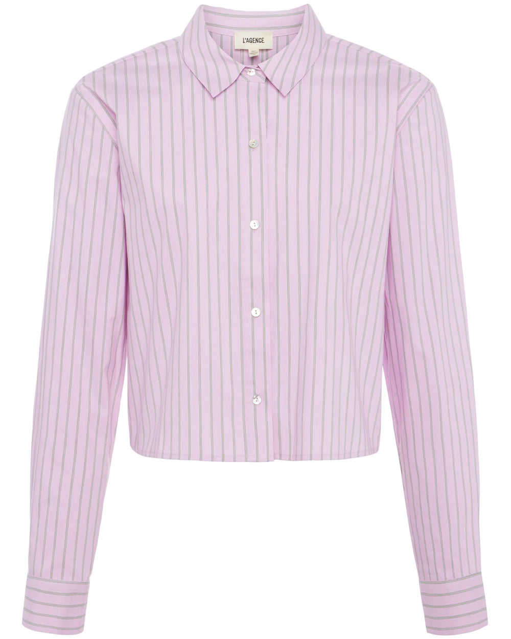 Pink and Pistachio Stripe Cosette Crop Shirt