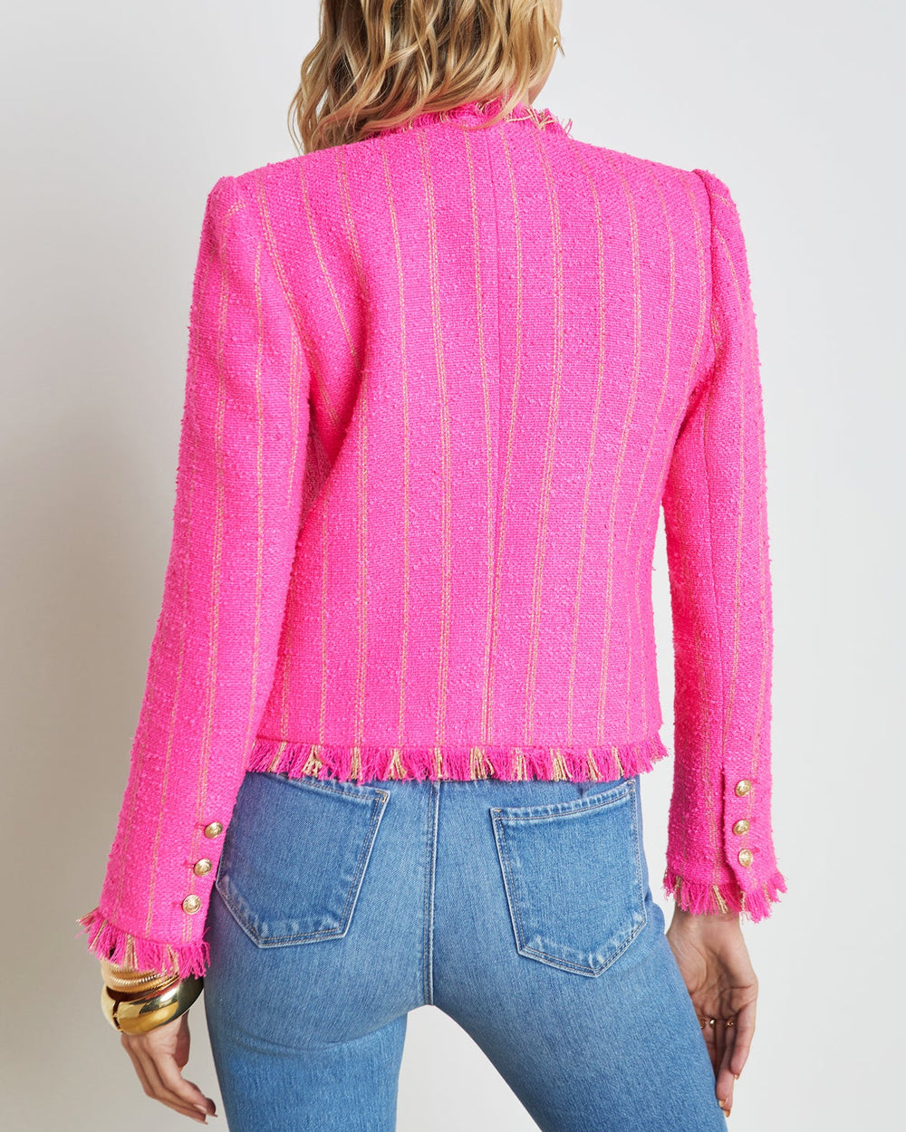 Shocking Pink and Gold Tinlee Jacket