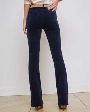 Stevie High Rise Straight Leg Jean in Dark Navy Velvet