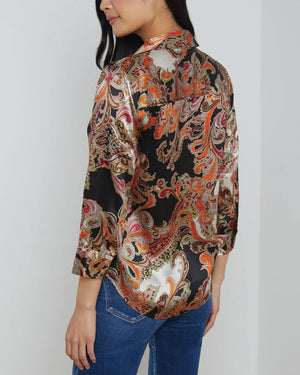 Tan Paisley Medallion Dani Blouse