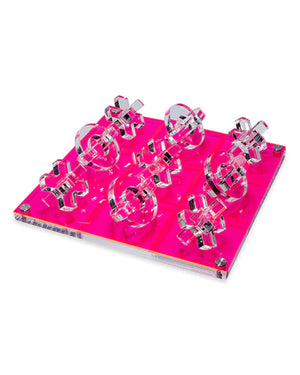 Luxe Tic Tac Game in Neon Pink