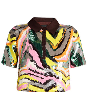 Pop Art Sequin Polo